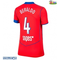 Paris Saint-Germain Lucas Beraldo #4 Tredjedrakt Dame 2025-26 Kortermet